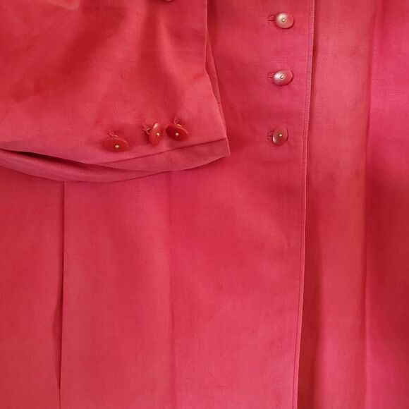 Vtg WORTH Petite Women's Pink  Blazer Silk & Linen-Blend  Size 14 Preppy - Picture 4 of 10